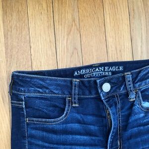 Blue wash skinny jeans